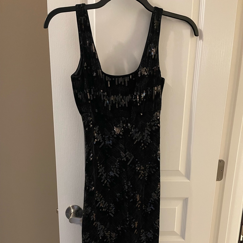 DVF Diane Avon Furstenberg black Sequin Dress - Picture 2 of 2